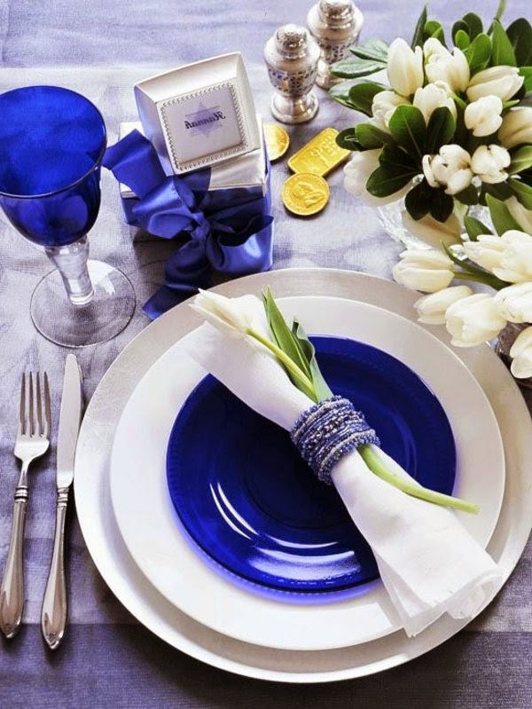 Table decoration in blue &#8211; fascinating ideas!