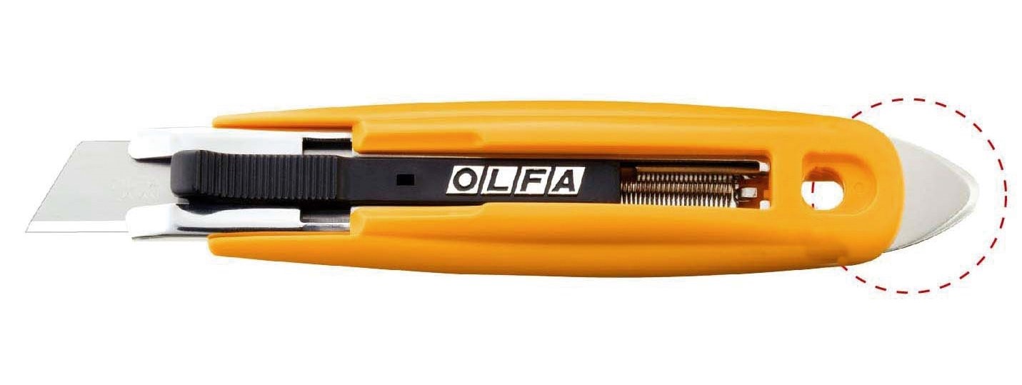 Olfa SK-9 Self Retracting Safety Cutter with Tape Slitter, Model 1086095