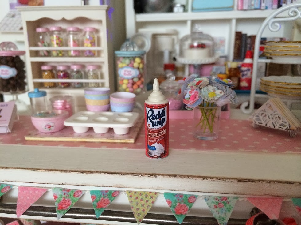 Baking In Miniature Playscale Bottle of Whipped Cream