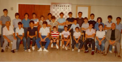 Ajedrecistas participantes en el Campeonato Infantil de Catalunya 1983
