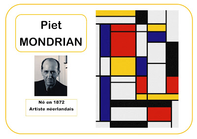 Piet Mondrian -portrait d'artiste en maternelle
