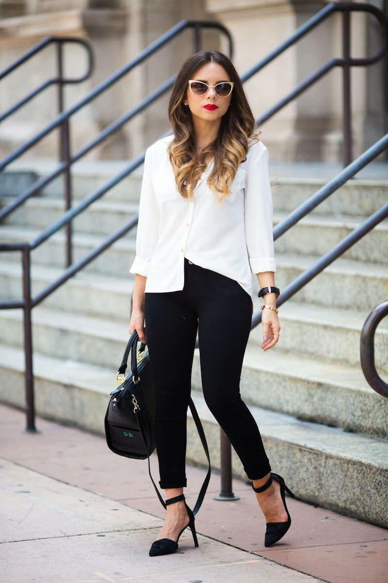 ...because sometimes the best accessory is just a red lip! | Nany's ...