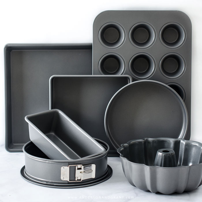 Nine essential baking pans that anyone should have in their kitchen, plus tips on how to use each one.  |  www.andersonandgrant.com