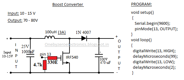 Engineering and Information: Simple Boost Converter using Arduino