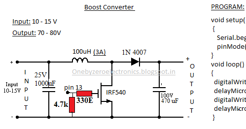 Make your Simple Boost Converter using Arduino ... - One by Zero ...
