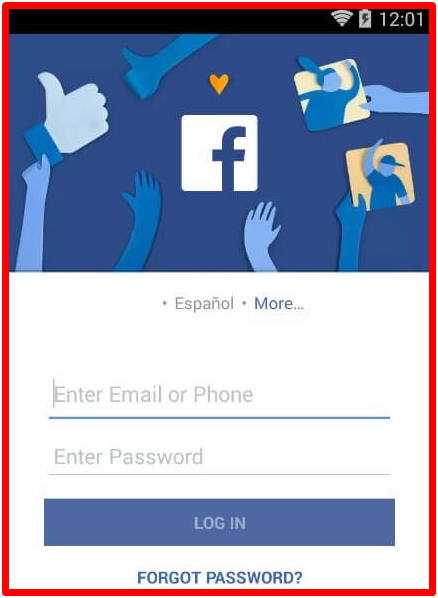 Login in lite facebook log