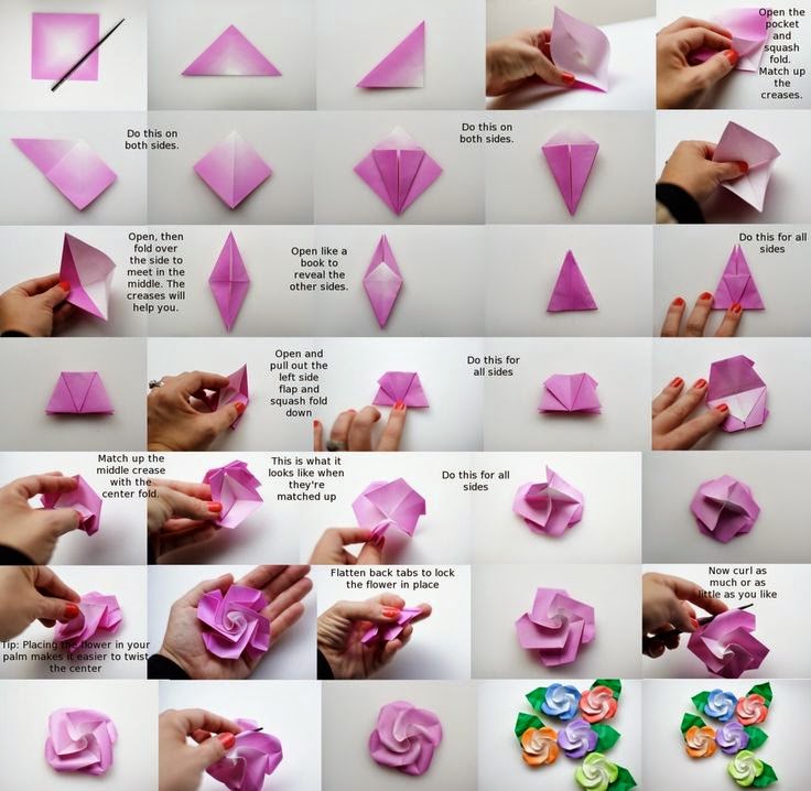 Free Printable Origami Rose