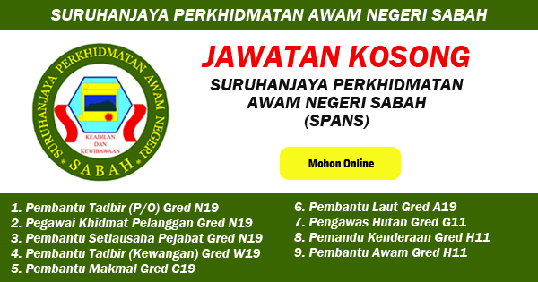 Jawatan Kosong 2019 Di Suruhanjaya Perkhidmatan Awam Negeri Sabah Spans Ejawatankini Com