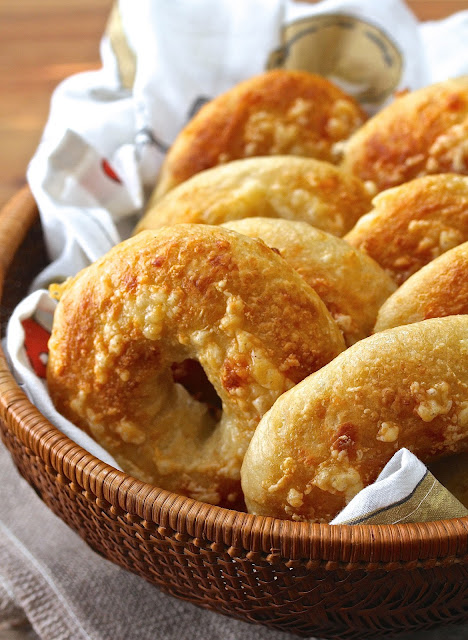 These Copycat Panera Bread Asiago Cheese Bagels are both stuffed and topped with melted cheese. Bread and melted cheese.... doesn't that sound magical?