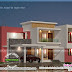 Night view rendering with floor plan