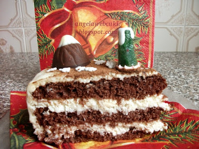 egy szelet karácsonyi finomság a kókuszos Mont Blanc tortából