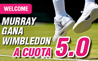 wanabet Murray gana Wimbledon 2016 cuota 5 + 150 euros codigo JRVM wanabet Murray gana Wimbledon 2016 cuota 5 + 150 euros codigo JRVM