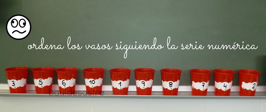 ordenar vasos con números
