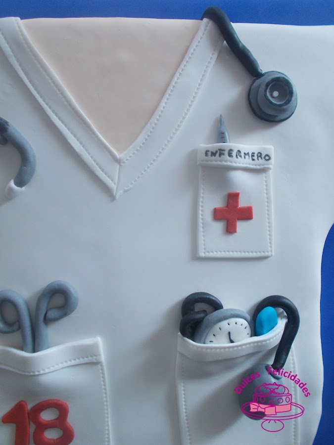 Tarta fondant enfermero