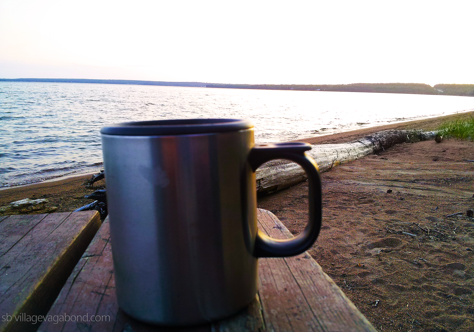 Sunset coffee at Batchawana Bay, Lake Superior