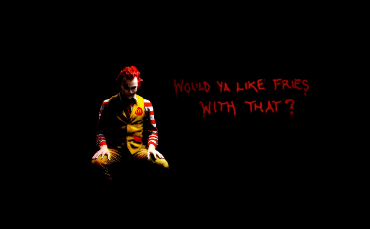 Joker as Ronald McDonald