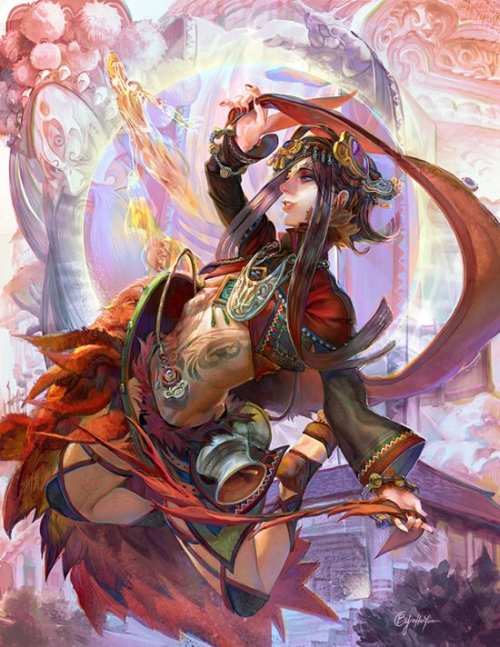 Han-Yuan, Yu (aka B.c.N.y.) deviantart ilustrações fantasia oriental estilo anime mangá terror sobrenatural mitologia asiática cores games