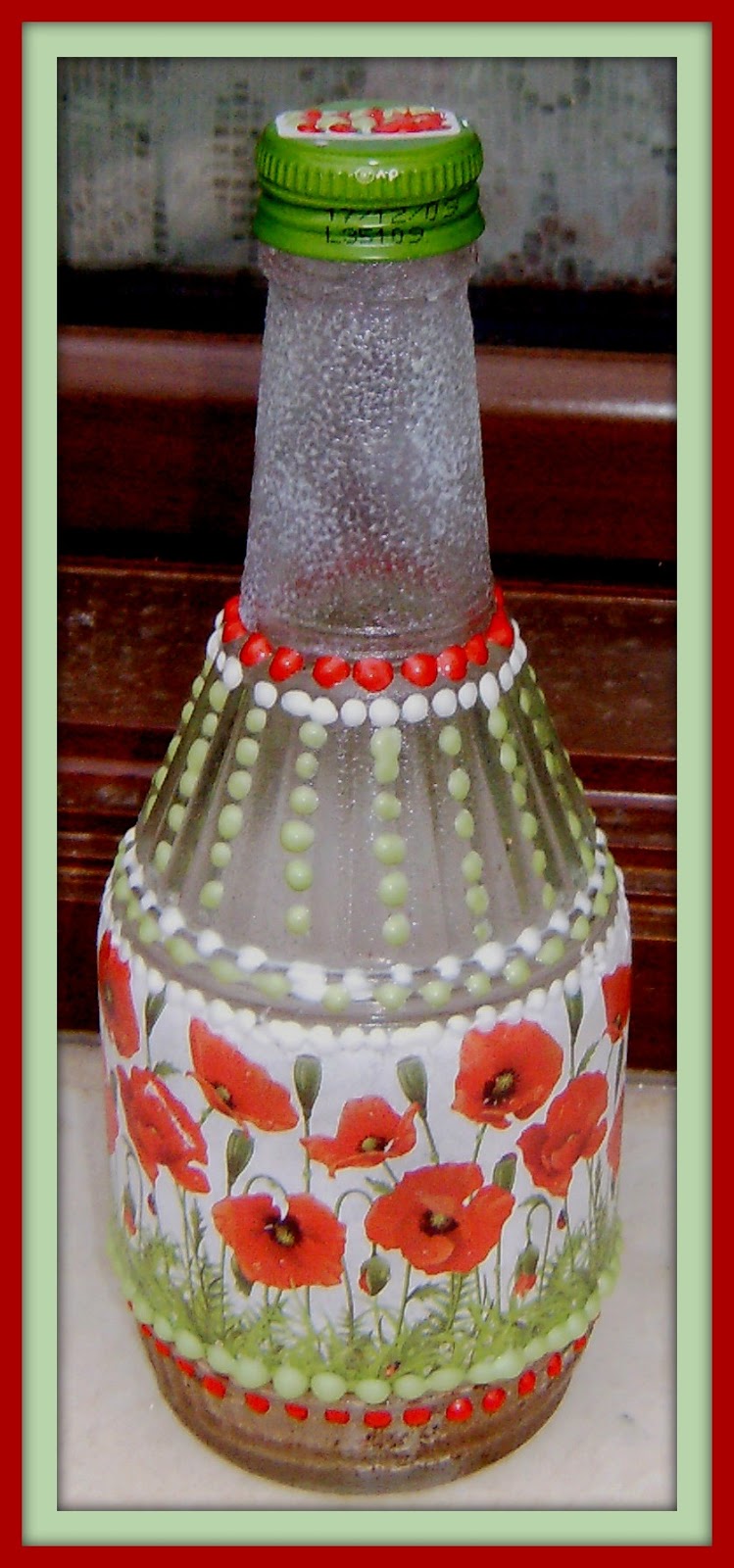 lila365idees ΑΠΛΟ DECOUPAGE ΣΕ ΜΠΟΥΚΑΛΙ ΞΥΔΙΟΥ (SIMPLE DECOUPAGE IN A