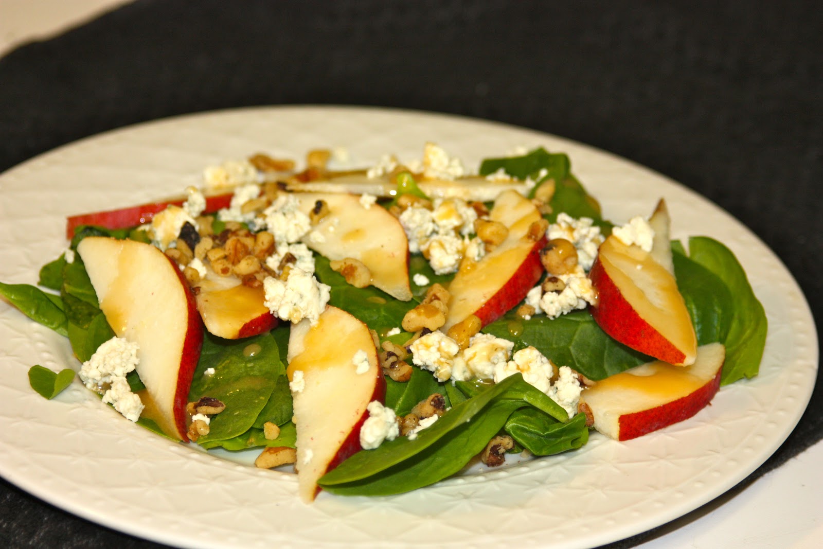 My Recipe Box Pear, Blue Cheese, and Walnut Salad with Maple Vinaigrette