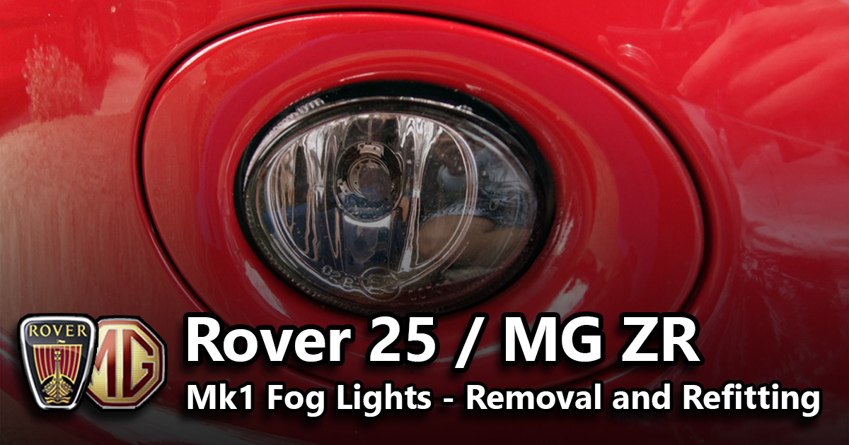 MG Rover Service Guides Front Fog Lights (mk1) Removal and Refitting