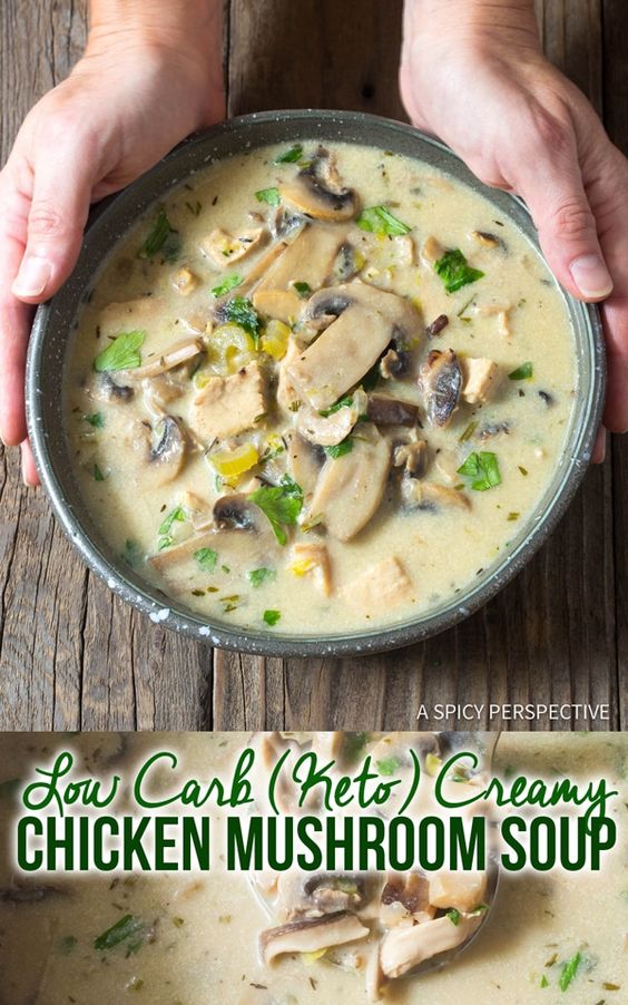 Low Carb Creamy Chicken Mushroom Soup PodPoint