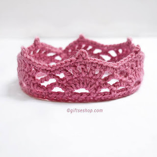 Crochet Newborn Princess Crown Tiara