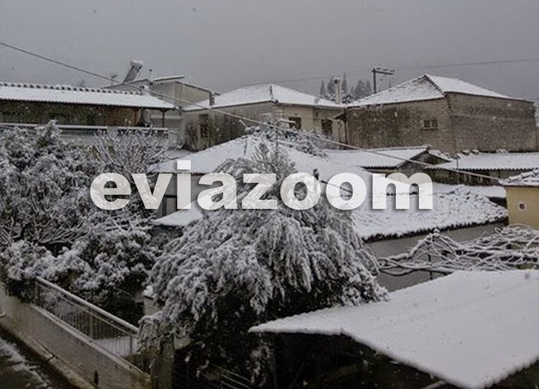 Με χιόνια ξύπνησε η Εύβοια - Δείτε που το έχει στρώσει! ΦΩΤΟΓΡΑΦΙΕΣ