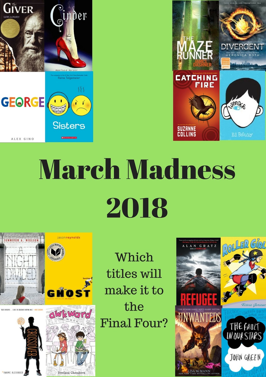 Falmouth Middle School Library March Book Madness!!!