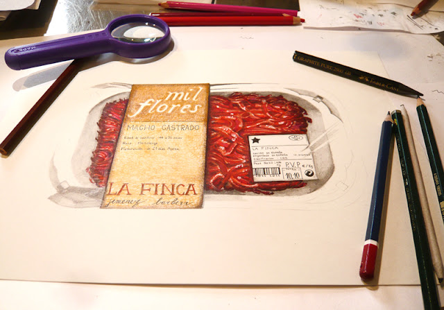 Réalisation d'un dessin Crayons de couleurs sur un dessin "Pouvoir d'achat"