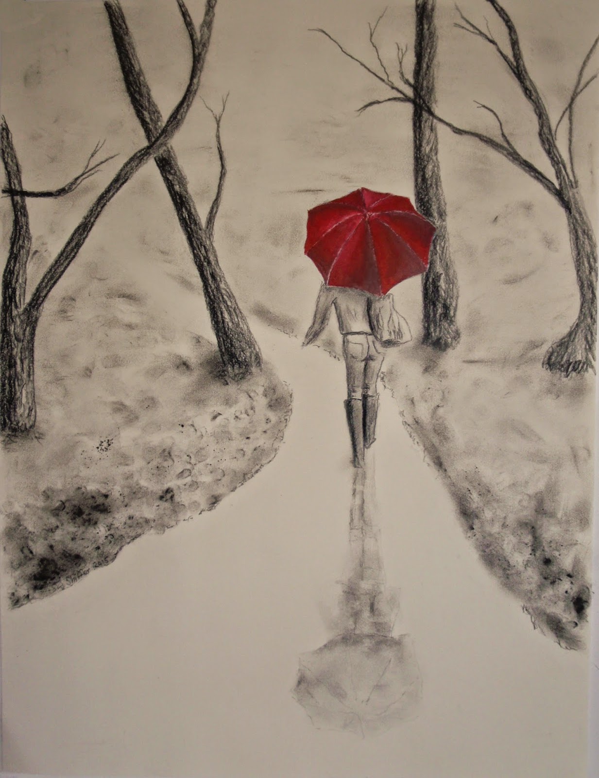 umbrella drawing sketch