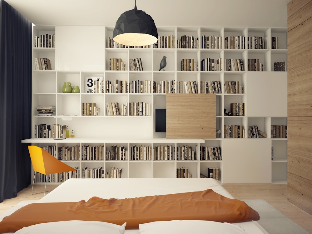 White-bookcase