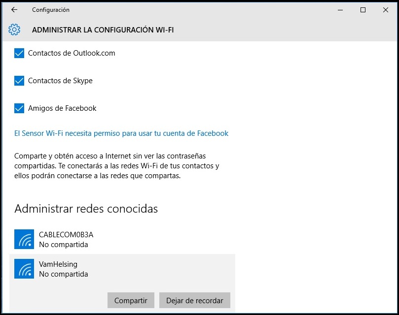 NetVam Eliminar Perfil de Red WiFi Windows 10