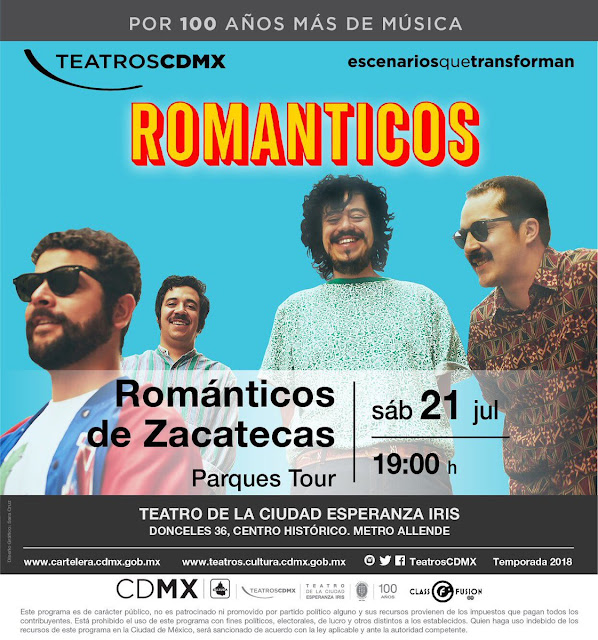 Resultado de imagen para los romanticos de zacatecas teatro de la ciudad