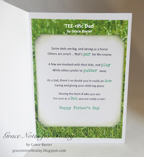 TEE-rific Dad, Father's Day poem by Grace Baxter