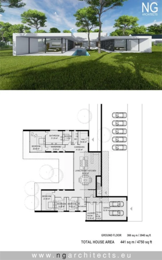 desain inspiratif rumah modern minimalis plus denah