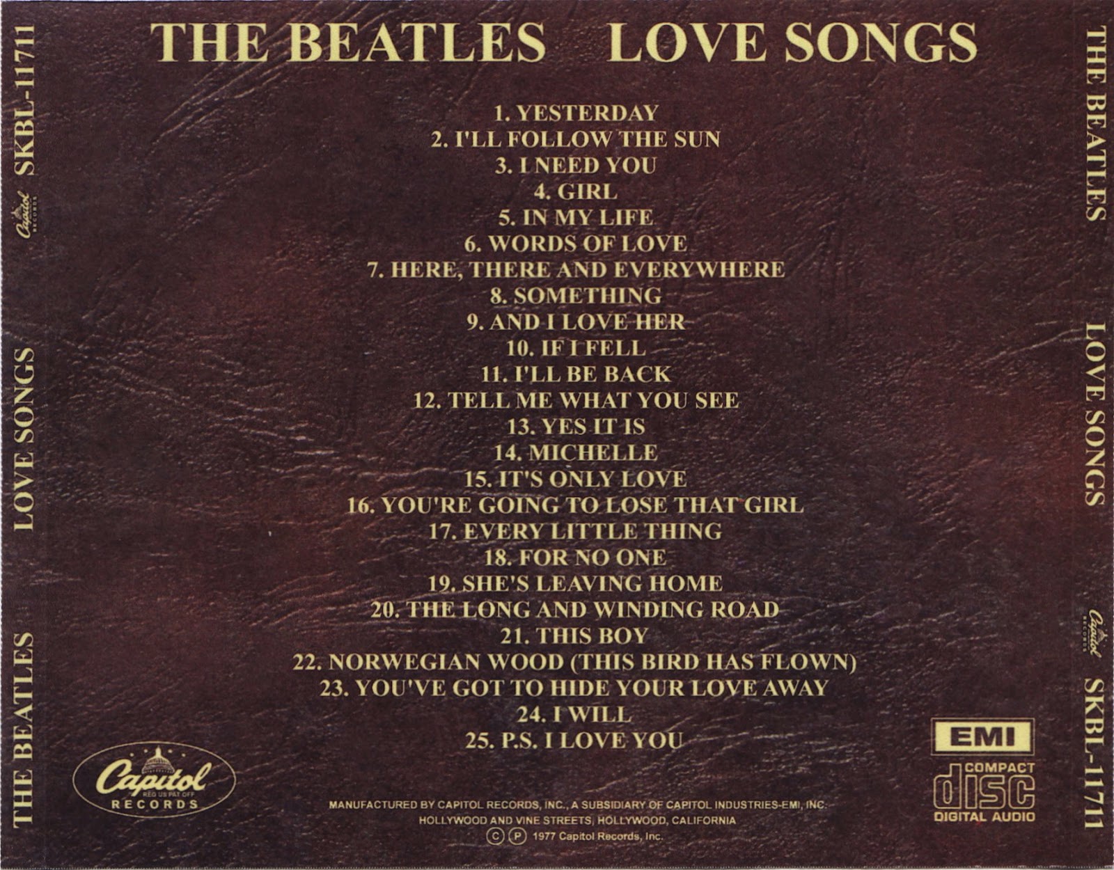 That was yesterday 1 The Beatles Love Songs [Album Completo/Full Album]