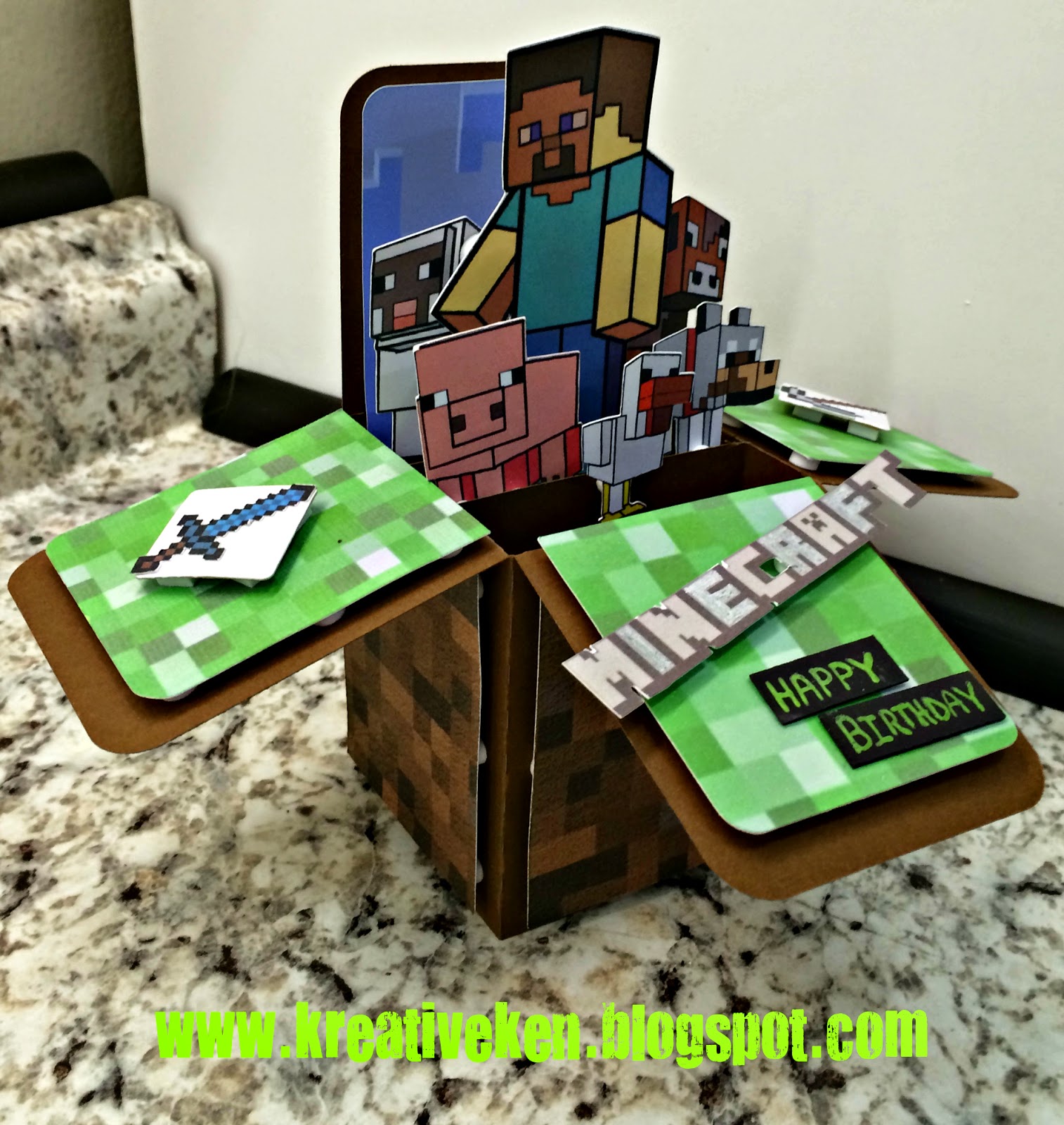 Download MINECRAFT BIRTHDAY CARD | Ken's Kreations