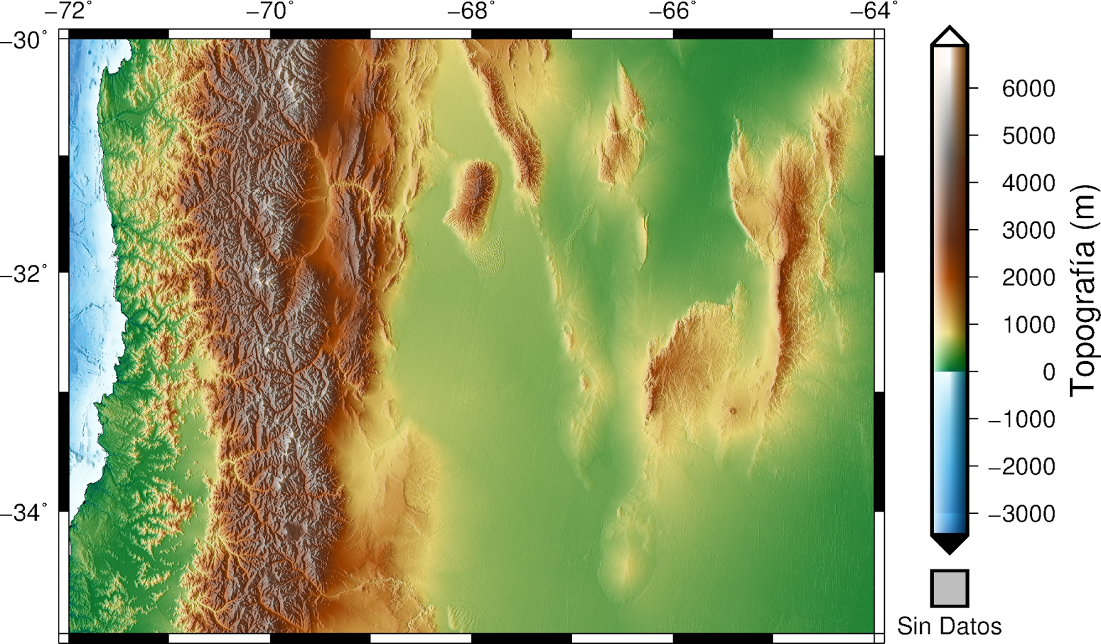 Mapas Geológicos 5.4. Mapa Topografico. Paleta de Color (CPT). Mapas Geológicos 5.4. Mapa Topografico. Paleta de Color (CPT).
