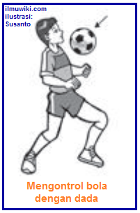 Gambar teknik mengontrol bola dengan dada