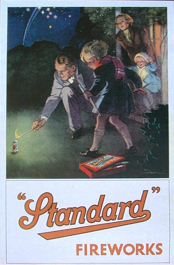 Standard brand vintage fireworks posters