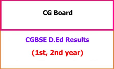 CG Board D.Ed Results 2023