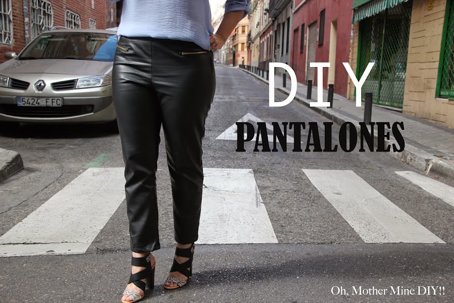 DIY Costura: Cómo hacer pantalones de cuero (patrones o moldes gratis). blog de costura y blog diy.