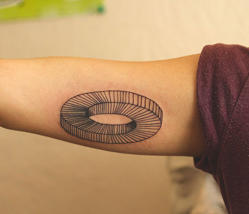 Geométricas olho truque círculo de tatuagem