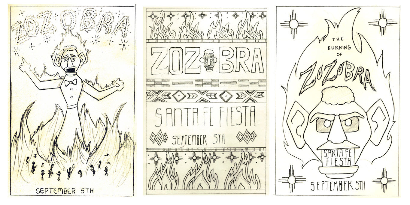 Caitlin Watters Illustration: Burning of Zozobra