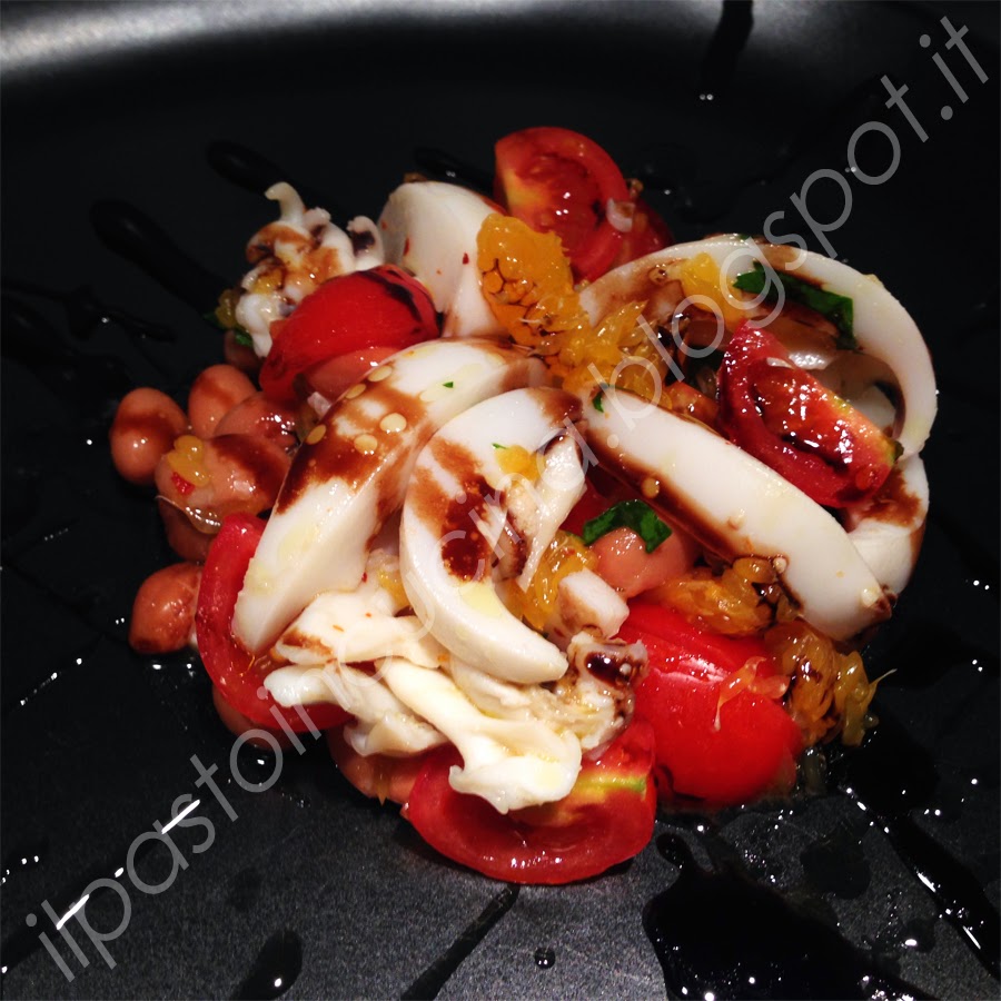 il Pasto in cucina Insalatina di seppie, fagioli e mandarini