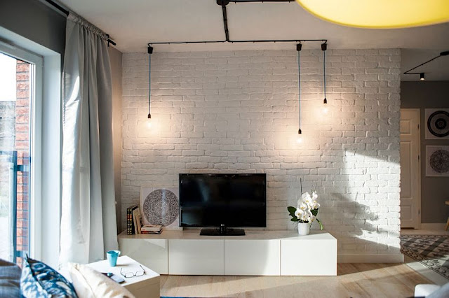 apartamento 42 m², decoração com cinza, mandalas e pallets. Blog Achados de 