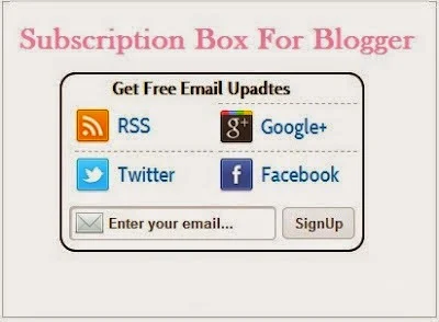 Add Stylish Social Subscribe Box for Blogger : eAskme