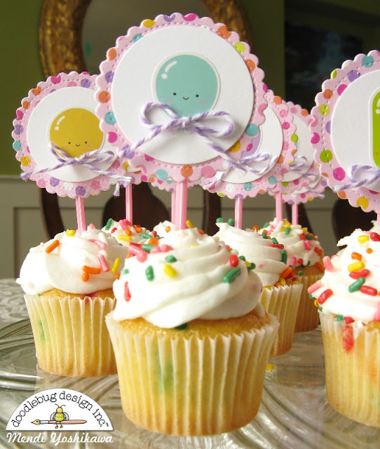 Doodlebug Design Fairy Tales Birthday Party Cupcake Toppers for Girls by Mendi Yoshikawa