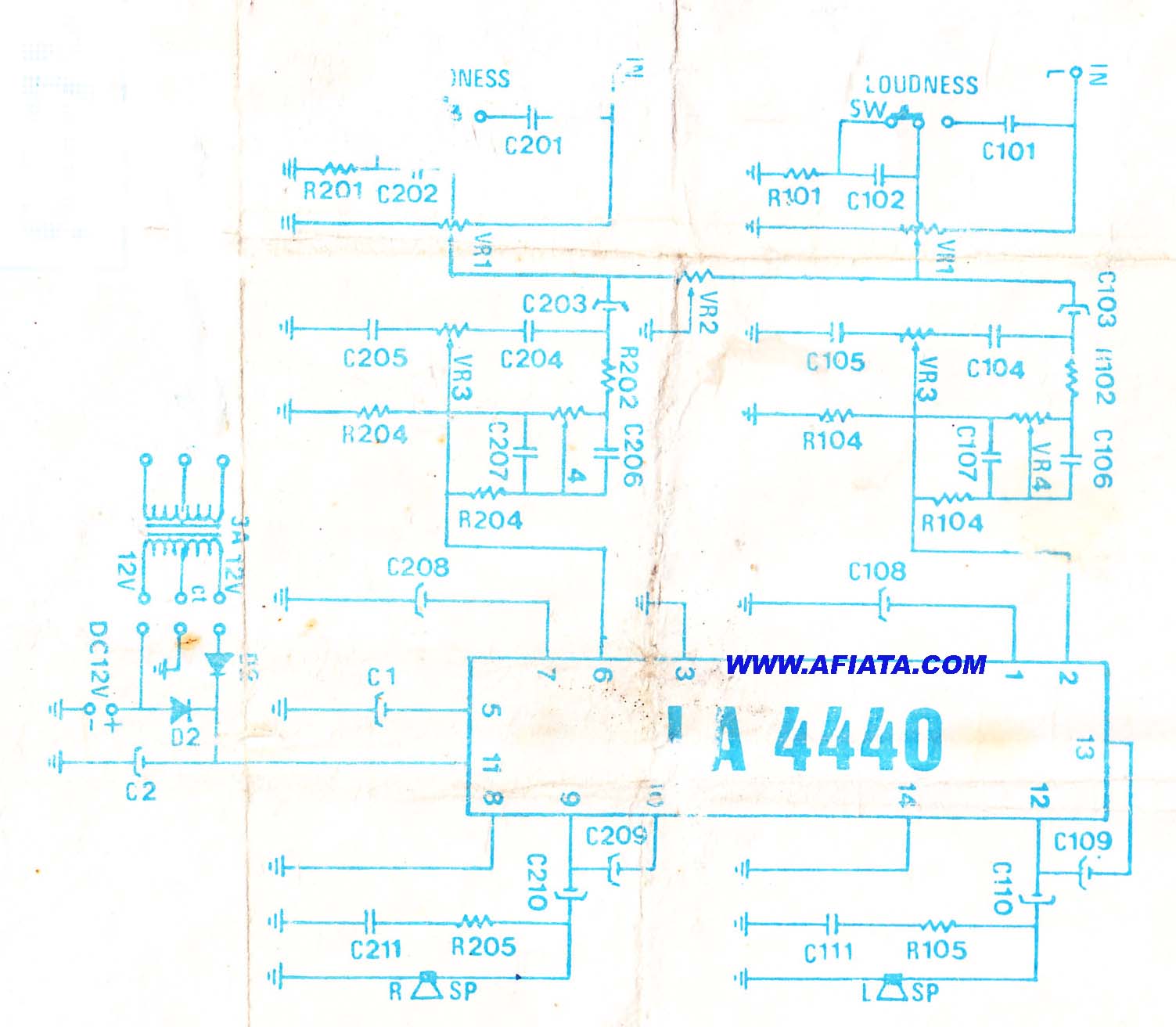 Mechanical information: 18W-Audio-amplifier-circuit diagram