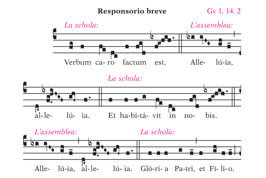 Responsorio di Natale gregoriano Verbum caro